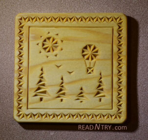 Chip Carving Coaster Design: Forest