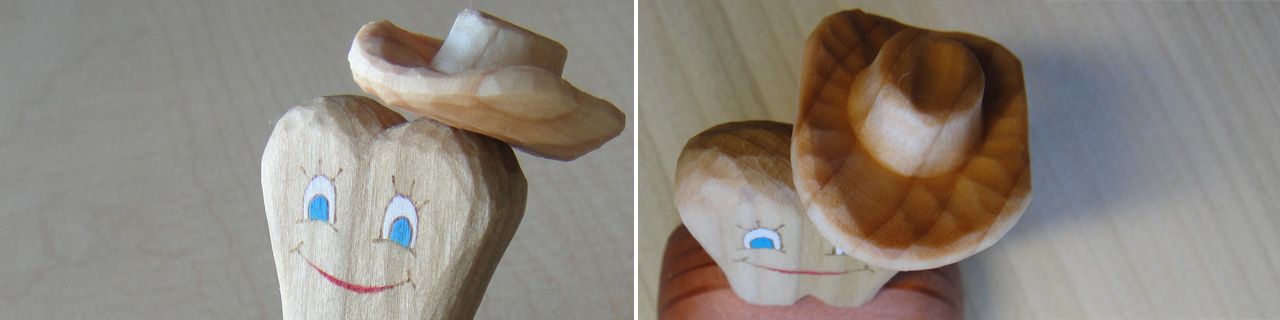 Woodcarving: Molar In a Cowboy Hat