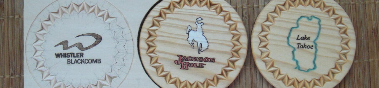 Chip Carving Coaster Set – Winter Theme