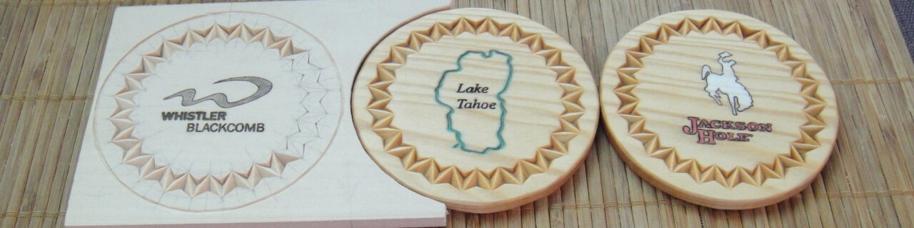 Chip Carving Coaster Set: Winter Theme